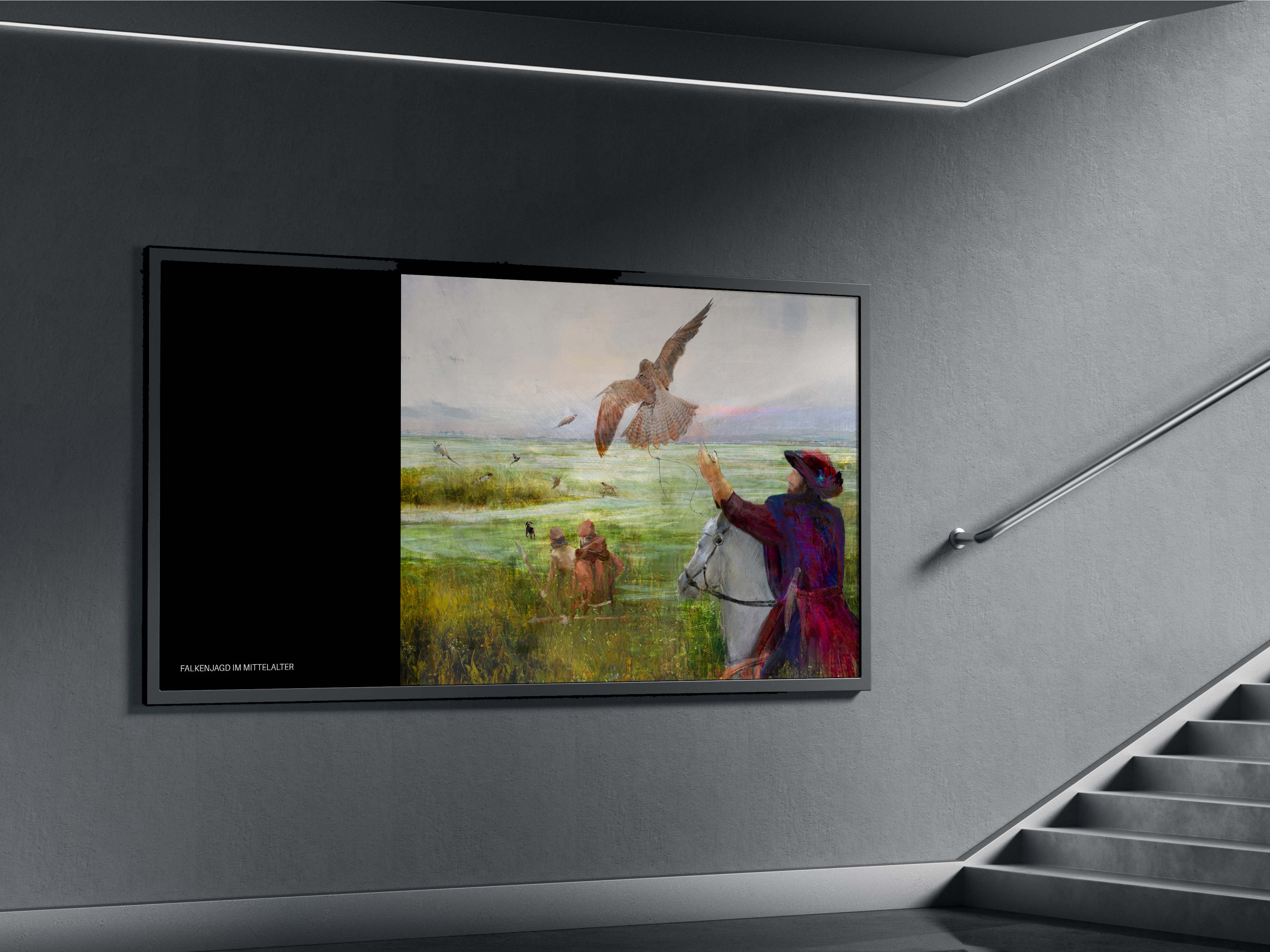 Falkenjagd mit Männer